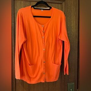 Boden orange cotton cardi with nice stretch